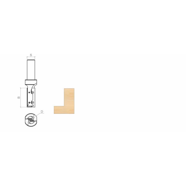 Straight Insert Router Bit with Plunge Tip - Image 2