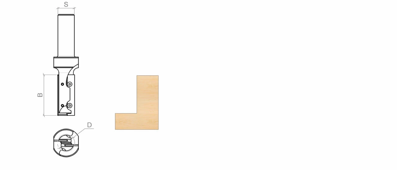 Straight Insert Router Bit with Plunge Tip - Image 2