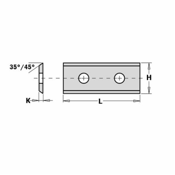 2 Sided Carbide Insert Knives 45 Degree - Image 2